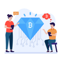 پیش‌نمایش فایل bitcoin-diamond-4438677 از پک ارز دیجیتال و بلاکچین