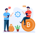 پیش‌نمایش فایل men-trading-in-bitcoin-4438678 از پک ارز دیجیتال و بلاکچین