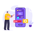 پیش‌نمایش فایل man-posting-status-update-on-a-social-media-app-4468569 از پک رسانه‌های اجتماعی