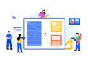 پیش‌نمایش فایل designers-making-prototype-of-website-4487985 از پک برنامه وب و موبایل