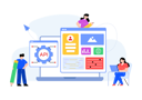 پیش‌نمایش فایل developers-designing-app-interface-4487958 از پک برنامه وب و موبایل