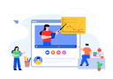 پیش‌نمایش فایل student-attending-online-webinar-4487982 از پک برنامه وب و موبایل