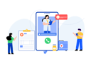 پیش‌نمایش فایل online-medical-services-4487373 از پک برنامه وب و موبایل