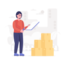 پیش‌نمایش فایل girl-checking-inventory-list-4490972 از پک خدمات تحویل کالا
