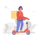 پیش‌نمایش فایل scooter-courier-4490998 از پک خدمات تحویل کالا