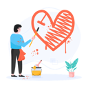 پیش‌نمایش فایل boy-doing-painting-of-heart-4489766 از پک روز ولنتاین