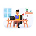 پیش‌نمایش فایل freelancer-doing-remote-work-4463693 از پک کار از خانه