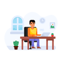 پیش‌نمایش فایل man-working-on-work-desk-4463671 از پک کار از خانه