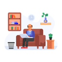 پیش‌نمایش فایل senior-employee-doing-work-from-home-4463695 از پک کار از خانه