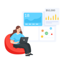 پیش‌نمایش فایل woman-managing-sales-analytics-data-4488200 از پک مدیریت درآمد