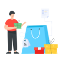 پیش‌نمایش فایل man-got-shopping-discount-offer-4488140 از پک برنامه وفاداری مشتریان