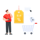 پیش‌نمایش فایل man-purchasing-during-season-sale-4488141 از پک برنامه وفاداری مشتریان