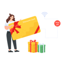پیش‌نمایش فایل woman-got-payment-discount-coupon-4488158 از پک برنامه وفاداری مشتریان
