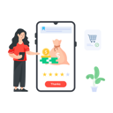 پیش‌نمایش فایل woman-winning-loyalty-points-4488156 از پک برنامه وفاداری مشتریان