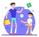 پیش‌نمایش فایل kids-shopping-4500802 از پک فروش و تبلیغات تشویقی