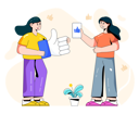 پیش‌نمایش فایل girl-giving-like-on-social-media-4503072 از پک رسانه‌های اجتماعی