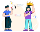 پیش‌نمایش فایل people-posting-viral-post-on-social-media-4503074 از پک رسانه‌های اجتماعی