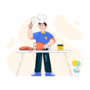 پیش‌نمایش فایل chef-chopping-meat-4503047 از پک غذا