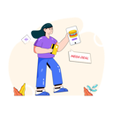پیش‌نمایش فایل woman-got-discount-on-meal-4503054 از پک غذا