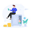 پیش‌نمایش فایل cash-saving-4489827 از پک اپلیکیشن بانکی