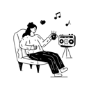 پیش‌نمایش فایل listening-music-4498717 از پک افراد