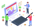 پیش‌نمایش فایل web-designing-4500528 از پک ایزومتریک