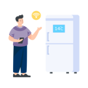 پیش‌نمایش فایل smart-refrigerator-4472552 از پک فناوری‌های خانه هوشمند
