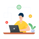 پیش‌نمایش فایل online-learning-system-4489911 از پک یادگیری آنلاین
