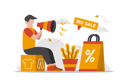 پیش‌نمایش فایل man-announcing-big-sale-10596884 از پک فروش و پیشنهاد