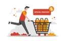پیش‌نمایش فایل man-shopping-during-special-discount-10596889 از پک فروش و پیشنهاد