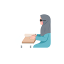 پیش‌نمایش فایل blind-muslim-woman-reading-braille-book-6094762 از پک زن مسلمان دارای معلولیت