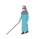 پیش‌نمایش فایل blind-muslim-woman-walking-with-long-cane-6094753 از پک زن مسلمان دارای معلولیت