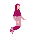 پیش‌نمایش فایل arabic-girl-jumping-7243946 از پک دختر کوچک مسلمان شاد