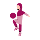 پیش‌نمایش فایل arabic-girl-playing-with-ball-7243945 از پک دختر کوچک مسلمان شاد