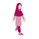 پیش‌نمایش فایل happy-muslim-girl-walking-7243948 از پک دختر کوچک مسلمان شاد