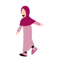 پیش‌نمایش فایل islamic-girl-walking-7243943 از پک دختر کوچک مسلمان شاد
