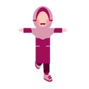 پیش‌نمایش فایل hijab-girl-running-8684707 از پک کودک بانمک در حال بازی