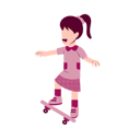 پیش‌نمایش فایل kid-girl-playing-skateboard-8684691 از پک کودک بانمک در حال بازی