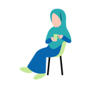 پیش‌نمایش فایل hijab-woman-drinking-coffee-on-chair-10868431 از پک افراد در حال انجام فعالیت وقت خودم