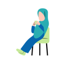 پیش‌نمایش فایل hijab-woman-drinking-coffee-on-chair-10868432 از پک افراد در حال انجام فعالیت وقت خودم