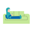 پیش‌نمایش فایل hijab-woman-playing-smartphone-on-sofa-10868438 از پک افراد در حال انجام فعالیت وقت خودم