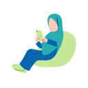 پیش‌نمایش فایل hijab-woman-playing-tablet-on-couch-10868433 از پک افراد در حال انجام فعالیت وقت خودم