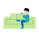 پیش‌نمایش فایل man-eating-snack-on-sofa-10868424 از پک افراد در حال انجام فعالیت وقت خودم