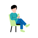 پیش‌نمایش فایل man-playing-smartphone-on-chair-10868417 از پک افراد در حال انجام فعالیت وقت خودم