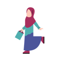 پیش‌نمایش فایل hijab-girl-holding-shopping-bag-10961491 از پک مردم خرید