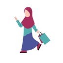 پیش‌نمایش فایل hijab-girl-holding-shopping-bag-10961498 از پک مردم خرید