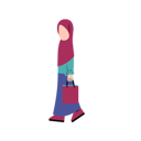 پیش‌نمایش فایل hijab-girl-holding-shopping-bag-10961501 از پک مردم خرید
