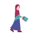 پیش‌نمایش فایل hijab-girl-holding-shopping-bag-10961502 از پک مردم خرید