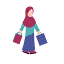 پیش‌نمایش فایل muslim-woman-holding-shopping-bags-10961496 از پک مردم خرید