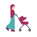 پیش‌نمایش فایل arabic-mother-with-baby-stroller-10991474 از پک والد با کالسکه نوزاد